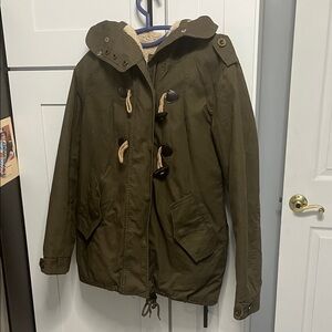 CoffeeShop Dark Olive Hooded Parka